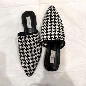 Steven New York Women's Knit Houndstooth Slip-On Mules Size 8.5